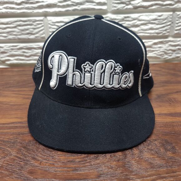 American Needle Phillies Cooperstown Fitted Cap Mens 7 5/8 Black Liberty Bell - Picture 2 of 10